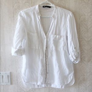 ADD ON Zara Pocket Linen Blouse